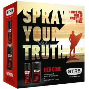 Str8 Red Code dezodorant sprej 150 ml + sprchový gél 250 ml, kozmetická sada