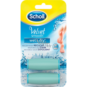 Scholl Velvet Smooth Wet & Dry náhradné hlavice do dobíjacieho bezdrôtového elektrického pilníka na chodidlá 2 kusy