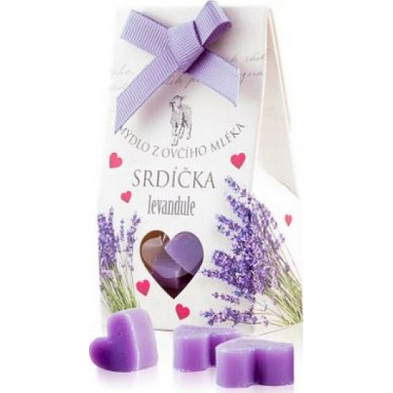 NeoCos Levanduľa mydlo z ovčieho mlieka Srdiečka 6 x 2 g