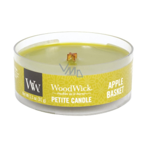 Woodwick Apple Basket - Košík jabĺk vonná sviečka s dreveným knôtom petite 31 g