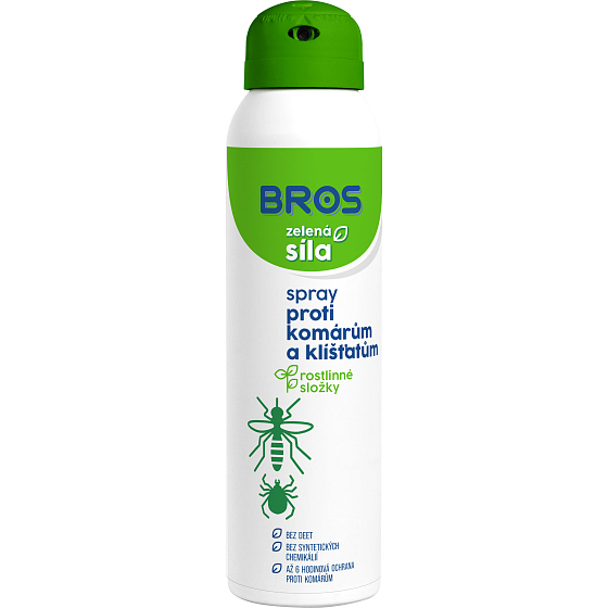 Bros Zelená sila Repelent proti komárom a kliešťom sprej 90 ml