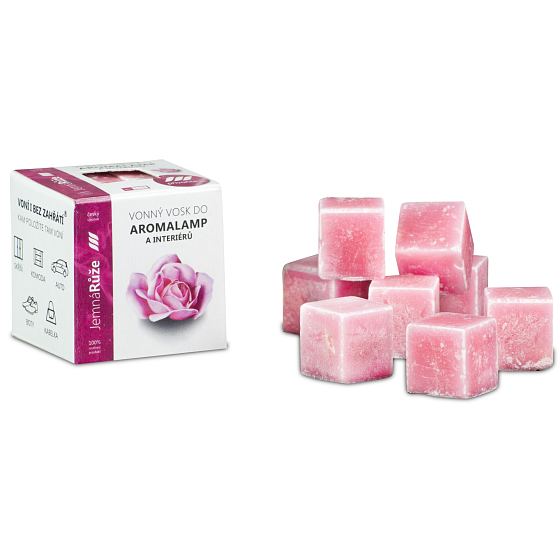 Kozák Jemná ruže prírodný voňavý vosk do aromalámp a interiérov 8 kociek 30 g