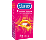 Durex Pleasuremax kondóm s vrúbkami a výstupkami pre stimuláciu oboch partnerov nominálna šírka: 56 mm 12 kusov