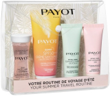 Payot Letná cestovná súprava Eau Micellaire Express Facial Lotion 30 ml + Creme Savoureuse SPF50 Sunscreen 50 ml + Gommage Amande Déclicieux Body Scrub 25 ml + Lait Hydratant 24H Body Care 25 ml, Promo cestovná kozmetická súprava v taške 2021