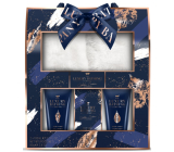 Grace Cole Golden Embers & Cashmere papuče 1 pár + umývací gél na nohy 100 ml + krém na nohy 100 ml + soľ do kúpeľa 80 g, kozmetická sada pre ženy