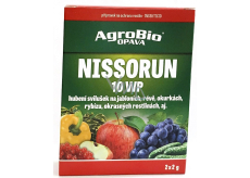 AgroBio Nissorun 10WP insekticíd na reguláciu cvrčkov v jadrovinách, jahodníkoch, okrasných rastlinách alebo zelenine 2 x 2 g