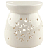 Porcelánová aromalampa biela s vločkami 9,9 cm