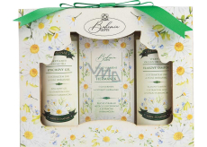 Bohemia Gifts Harmančekový sprchový gél 100 ml + šampón na vlasy 100 ml + toaletné mydlo 100 ml, kozmetická sada pre ženy