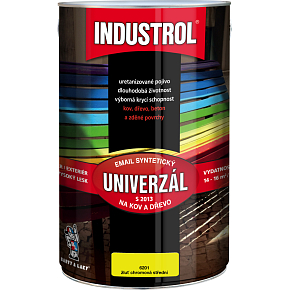 Industrol S2013 univerzál lesk vrchná farba na kov a drevo, 6201 žltá chrómová stredná, 4 l