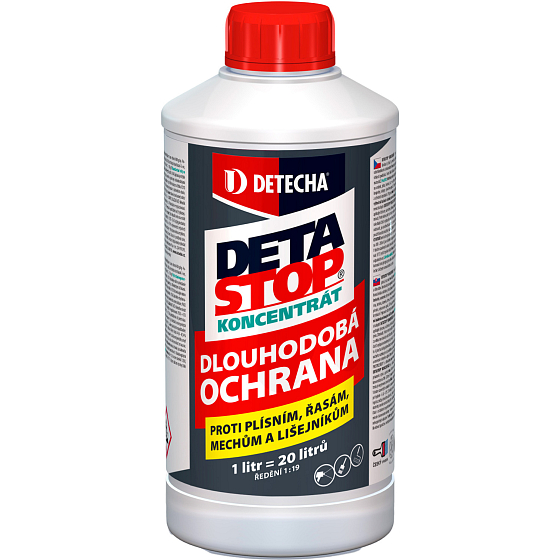 Detecha Detastop koncentrát proti plesniam, machom a lišajníkom, 1 l