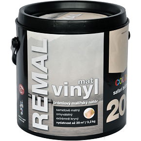 REMAL Vinyl Color mat umývateľná farba na stenu, 200 safari béžová, 3,2 kg