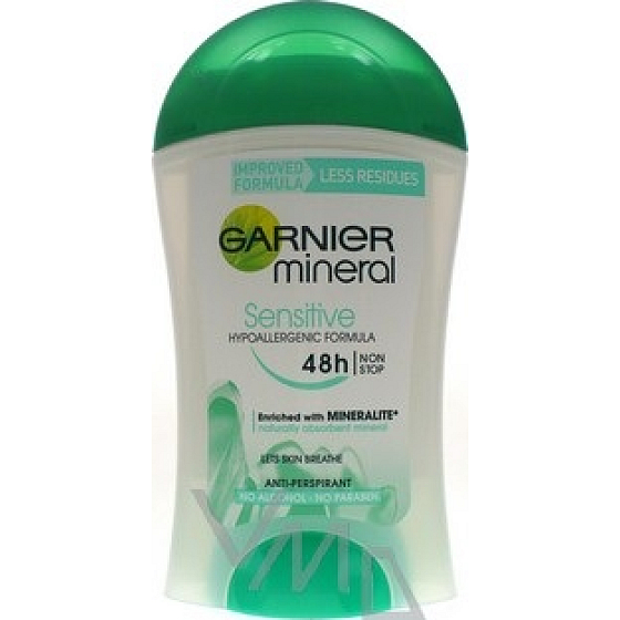 Garnier Mineral Sensitive antiperspirant dezodorant stick pre ženy 40 ml