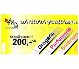 Darčekový poukaz VMD Drogéria na nákup tovaru v hodnote 200 Kč