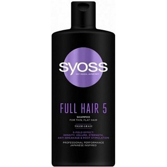 Syoss Full Hair 5 šampón na jemné vlasy bez objemu 440 ml