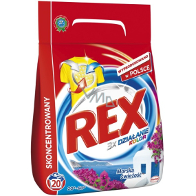 Rex 3x Action Mediterranean Freshness Pro-Color prášok na pranie farebnej bielizne 20 dávok 1,5 kg