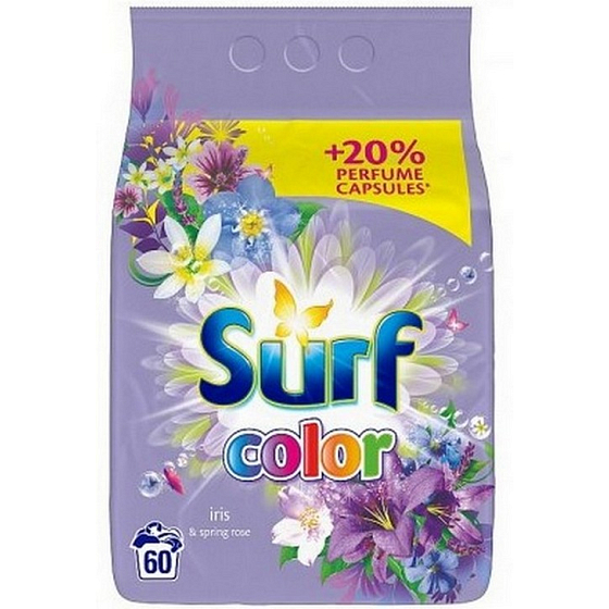 Surf Color Iris & Spring Rose prášok na pranie farebnej bielizne 60 dávok 3,9 kg