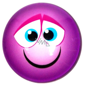 Nekupto Magnet Emoji Smajlík koliesko fialové 4 cm