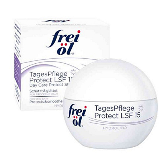 Frei Ol hydrolipidy Day Care Protect Moisturising Cream with SPF15 denný ochranný ošetrujúci krém pre suchú pleť 50 ml