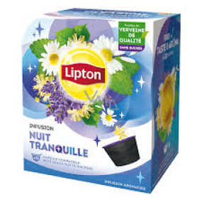 Lipton Infusion Sweet Nights bylinný aromatizovaný čaj kapsule Dolce Gusto 12 kusov 24 g