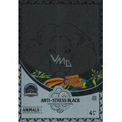 Antistresové relaxačný čierne maľovanky zvieratá 21 x 30 cm, 4 kusy
