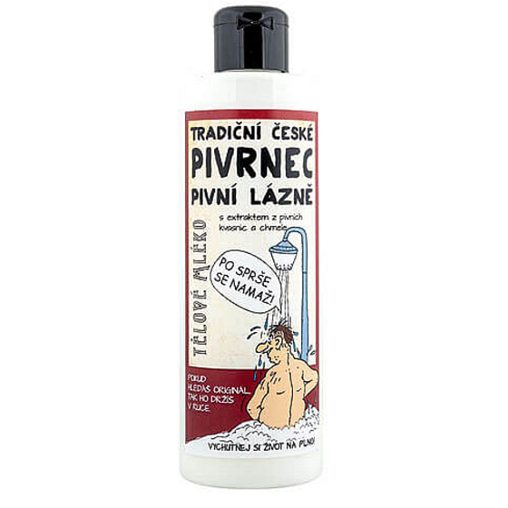 Bohemia Gifts Pivrnec s extraktmi z pivných kvasníc a chmeľu telové mlieko 250 ml