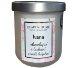 Heart & Home Svieža sójová sviečka s vôňou ľanu s názvom Ivana 110 g