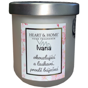 Heart & Home Svieža sójová sviečka s vôňou ľanu s názvom Ivana 110 g