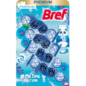 Bref Color Me Time Edition eMail Checker WC blok pre hygienickú čistotu a sviežosť vašej toalety, farby voda modrá 4 x 50 g