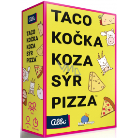 Albi Taco, mačka, koza, syr, pizza pozorovacia kartová hra odporúčaný vek 8+