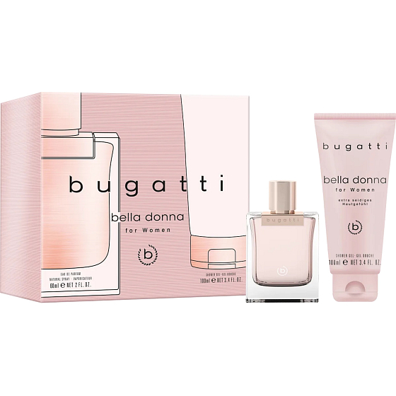 Bugatti Bella Donna parfumovaná voda 60 ml + sprchový gél 100 ml, darčeková sada pre ženy