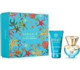 Versace Dylan Turquoise toaletná voda 30 ml + telový gél 50 ml, darčeková sada pre ženy