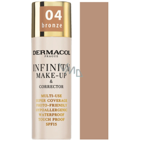 Dermacol Infinity Viacúčelový make-up a korektor 04 Bronze 20 g