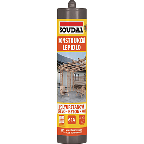 Soudal 60A konštrukčné lepidlo na drevo, čiré, 300 ml