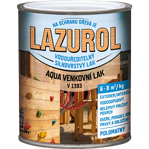 Lazurol Aqua v1303 silnovrstvý polomatný lak na drevo, 600 g
