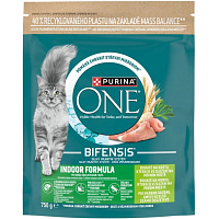 Purina ONE Bifensis Indoor granule pre mačky s kalkunom a obilninami 750g