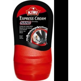 Kiwi Express Cream čierny samoleštiaci krém na obuv s hubkou 50 ml