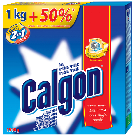 Calgon Protect 2v1 Clean zmäkčovač vody prášok 1,5 kg