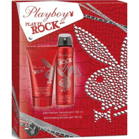 Playboy Play It Rock deodorant sprej 150 ml + sprchový gél 150 ml, kozmetická sada