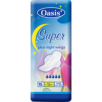 Oasis Super Plus Night Wings dámske vložky, 10 ks
