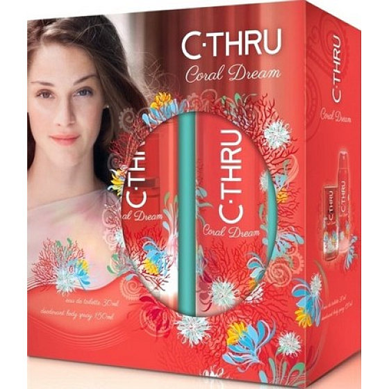 C-Thru Coral Dream toaletná voda 30 ml + dezodorant sprej 150 ml, darčeková sada