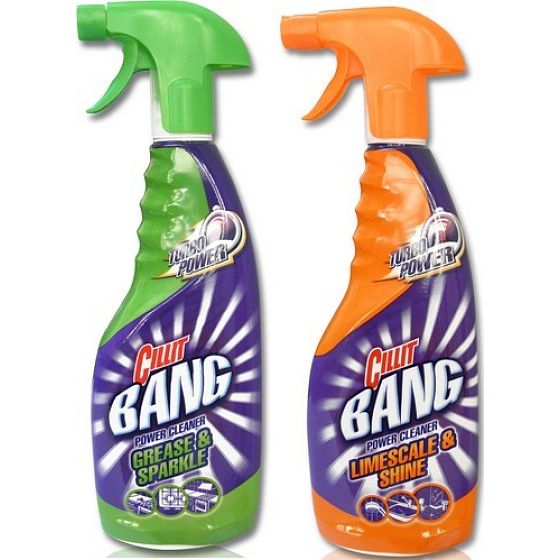 Cillit Bang Power Cleaner proti mastnote a pre väčší lesk 750 ml + Power Cleaner proti vodnému kameňu a pre väčší lesk 750 ml