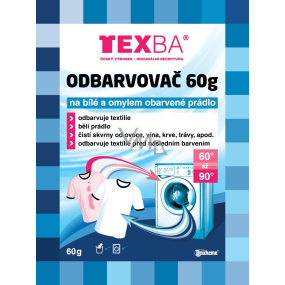 Texba Odstraňovač farby na biele a omylom zafarbené prádlo 60 g