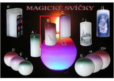Lima Magická červená sviečka valec 60 x 120 mm 1 kus