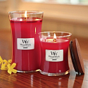 WoodWick Currant - Ríbezľa vonná sviečka s dreveným knôtom a viečkom sklo veľká 609,5 g