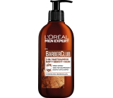 Loreal Paris Men Expert BarberClub Beard Face & Hair Wash 3v1 gél pre dennú starostlivosť o tvár, fúzy a vlasy dávkovač 200 ml