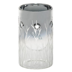 Yankee Candle Forest Glow aromalampa sklenená s platinovo strieborným prechodom 15 x 8 cm