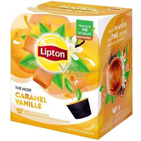 Lipton Black Tea Caramel & Vanilla - Karamel a vanilka aromatizovaný čierny čaj kapsule Dolce Gusto 12 kusov 33,6 g
