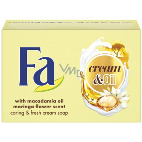 Fa Cream & Oil Macadamia s vôňou moringy krémové toaletné mydlo 90 g