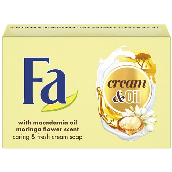 Fa Cream & Oil Macadamia s vôňou moringy krémové toaletné mydlo 90 g