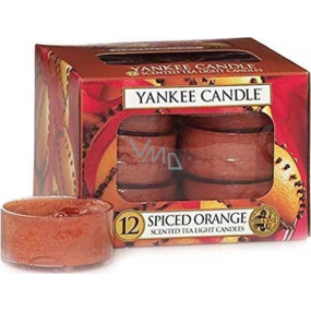 Yankee Candle Spiced Orange - Pomaranč so štipkou korenia vonná čajová sviečka 12 x 9,8 g